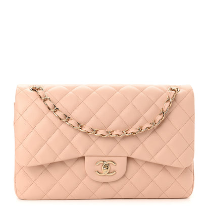 Chanel Caviar Quilted Jumbo Double Flap Light Beige 1 of 10