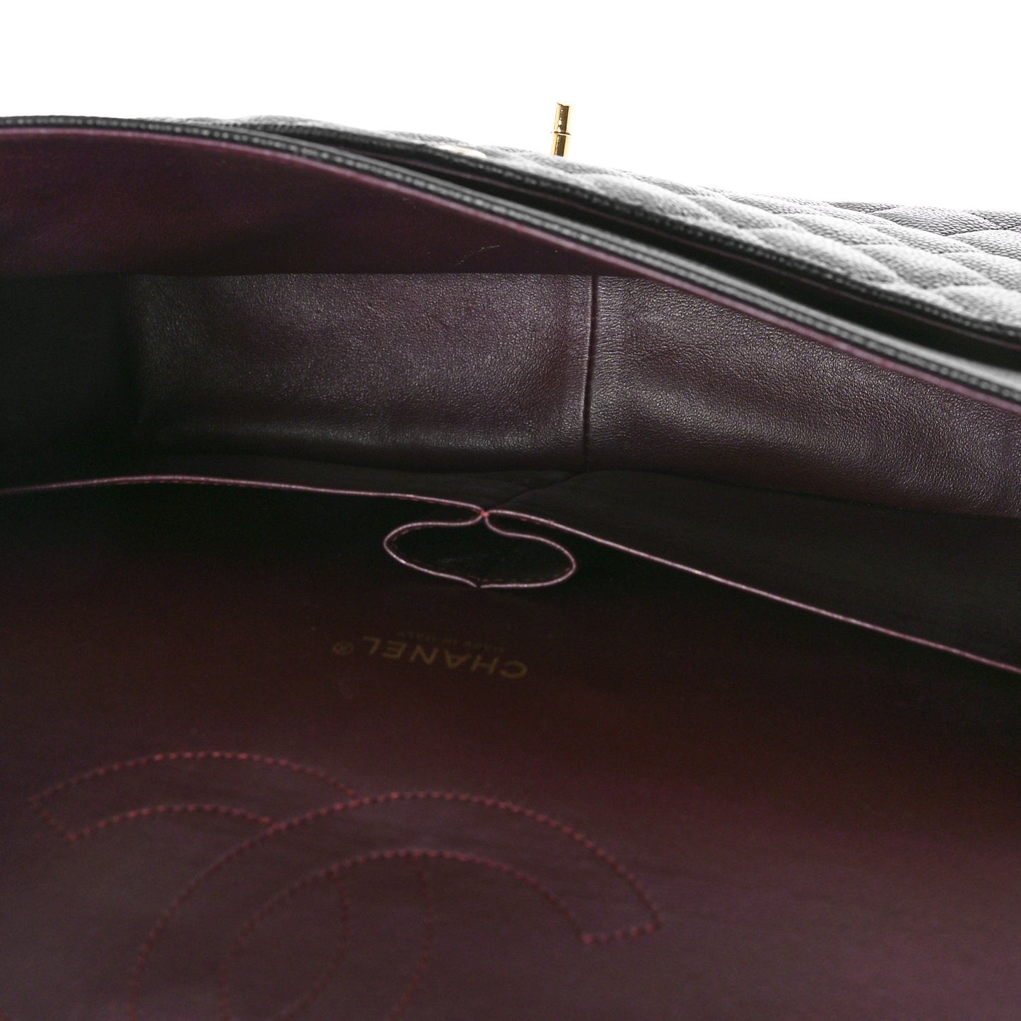 Caviar Quilted Maxi Double Flap Black