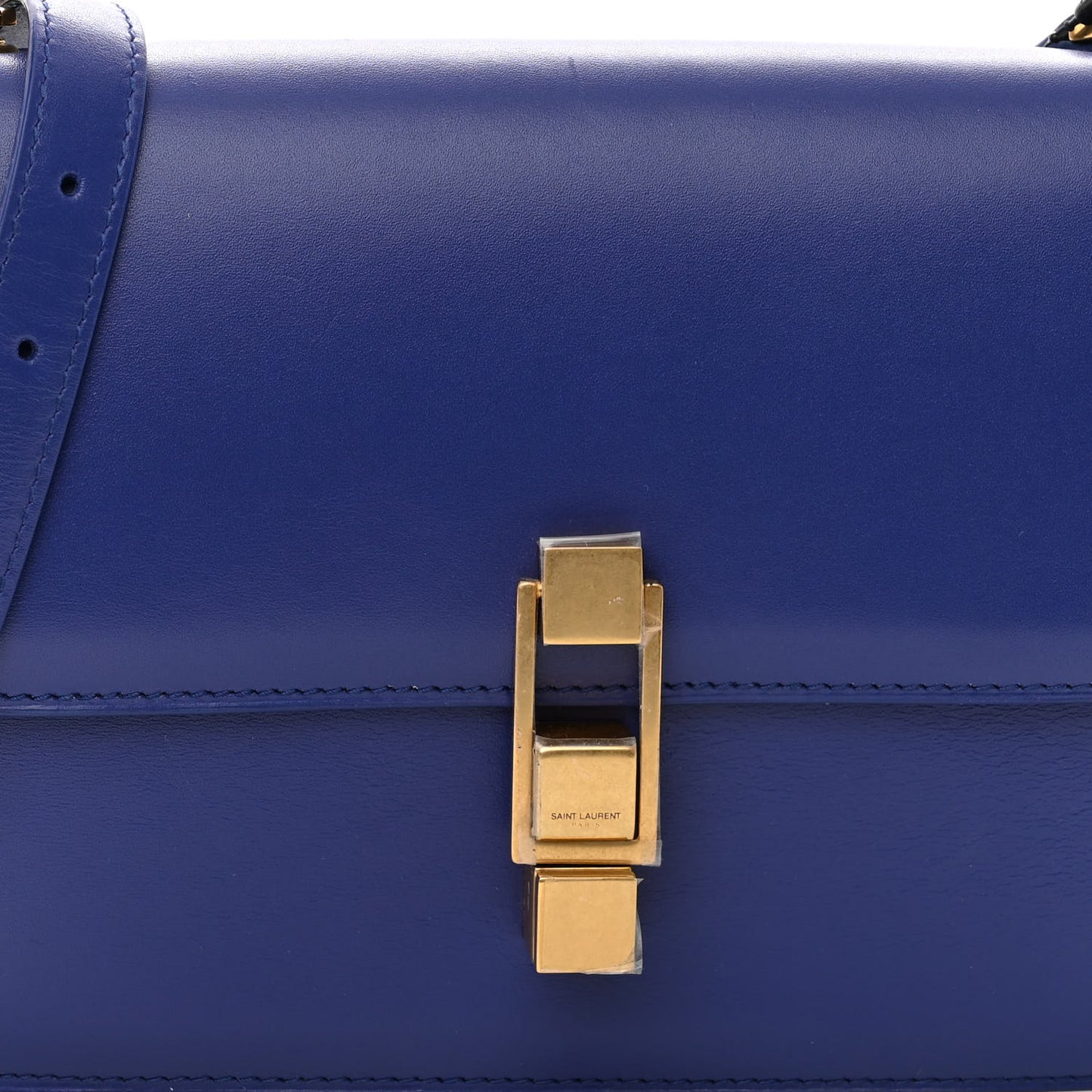 Box Calfskin Le Carre Satchel Blue