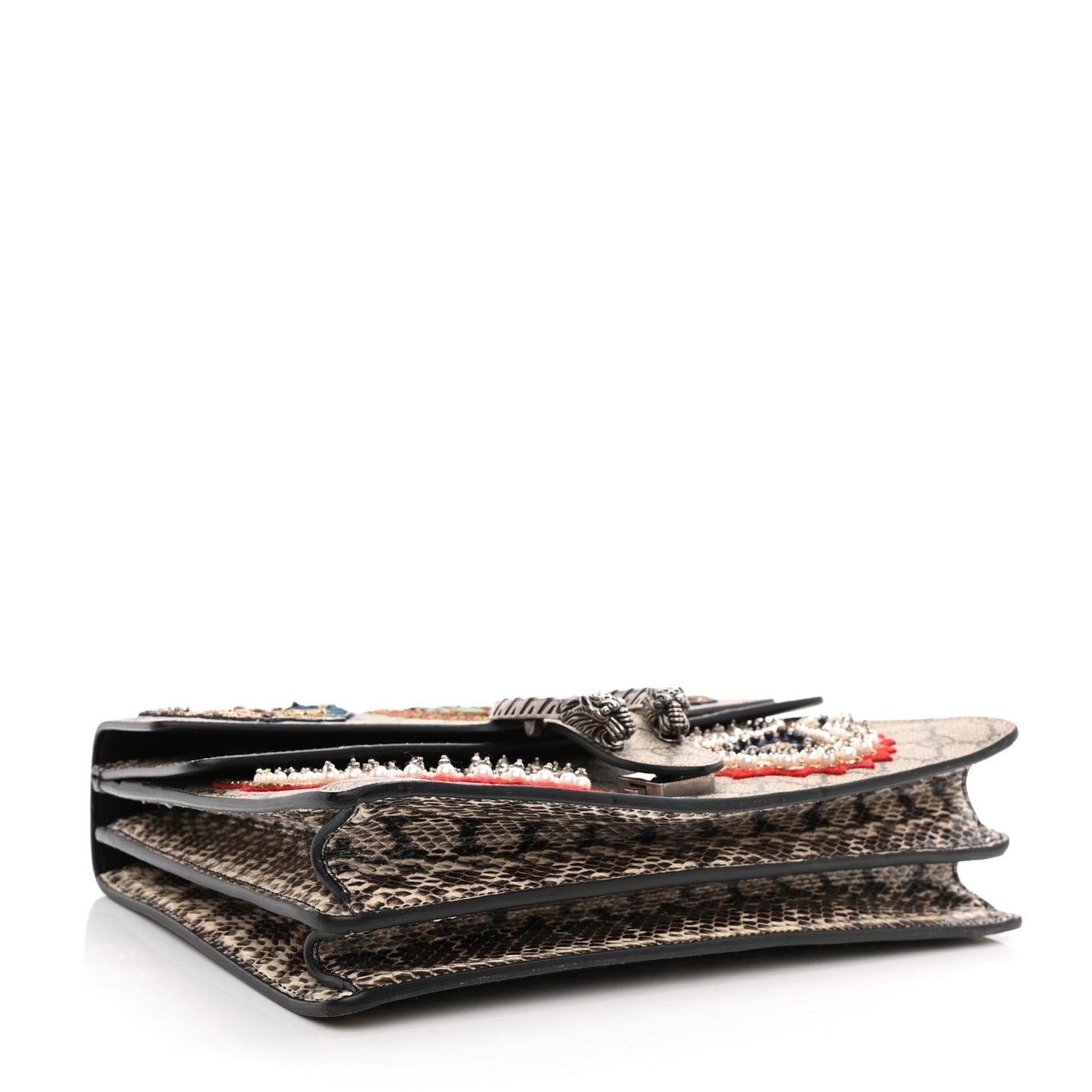 GG Supreme Monogram Embroidered Medium Dionysus Shoulder Bag Beige