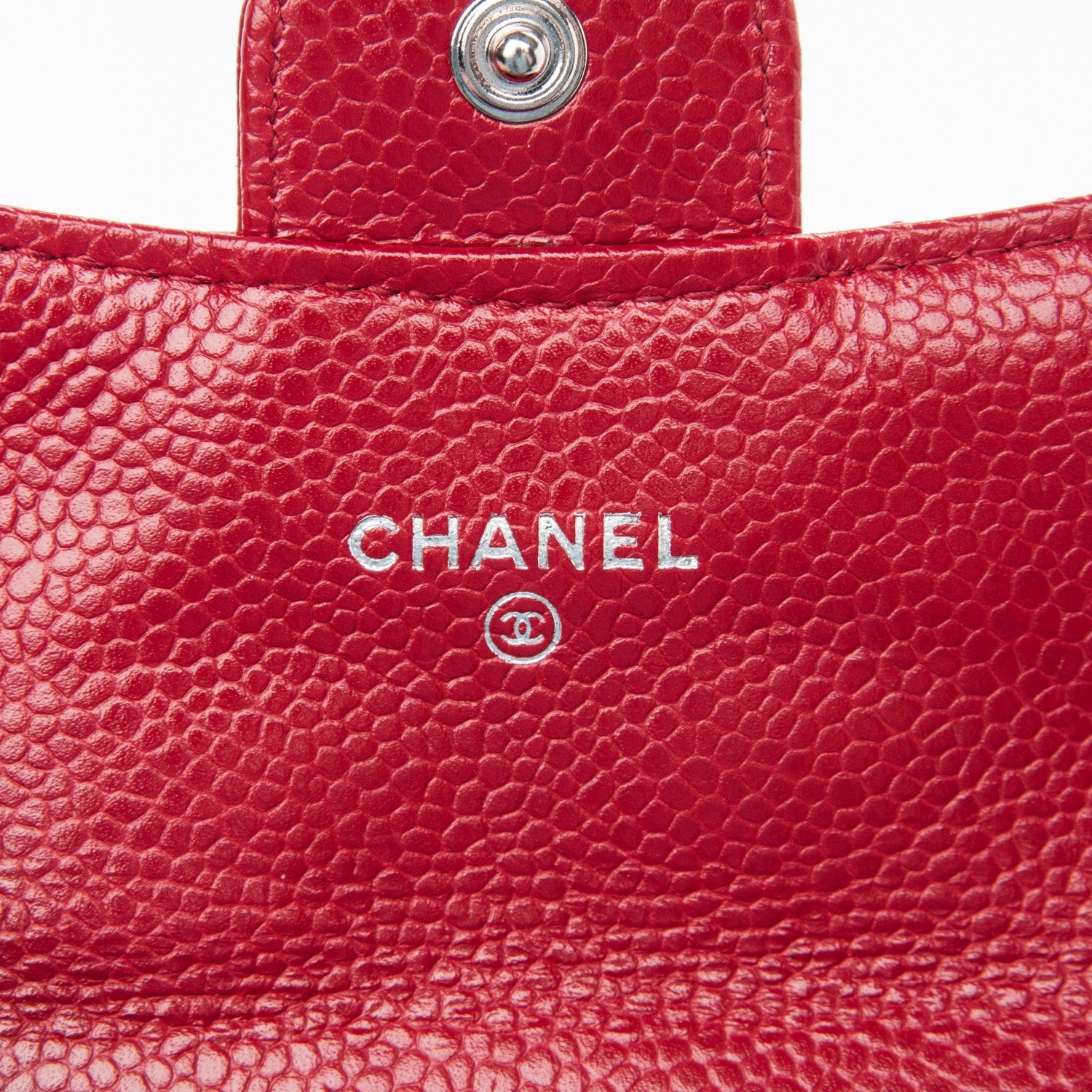 Chanel Caviar Quilted Coin Purse Red 7 of 9