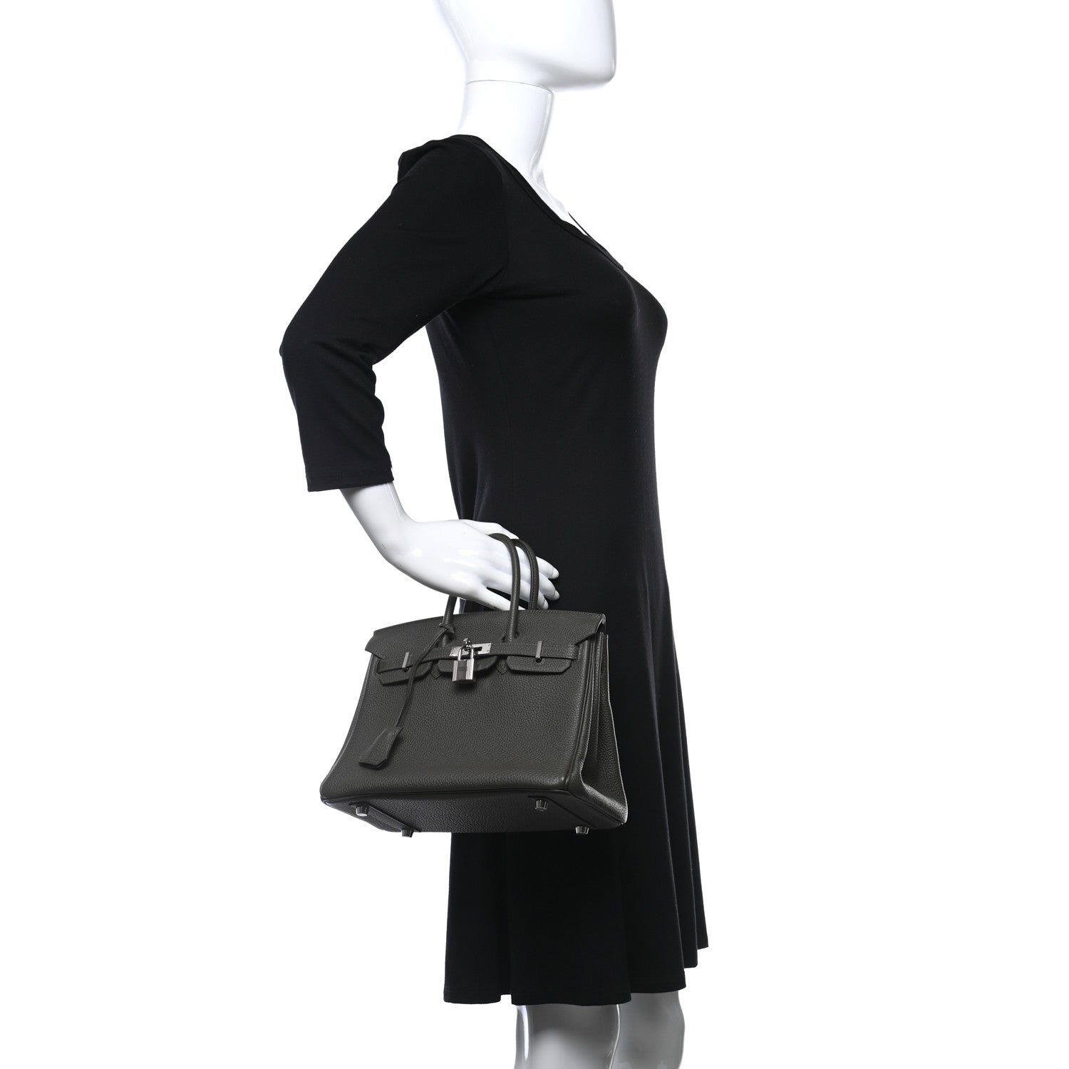 Hermes Togo Birkin 25 Vert De Gris 3 of 10