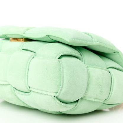 Bottega Veneta Suede Maxi Intrecciato Padded Chain Cassette Crossbody Bag Wasabi 11 of 12