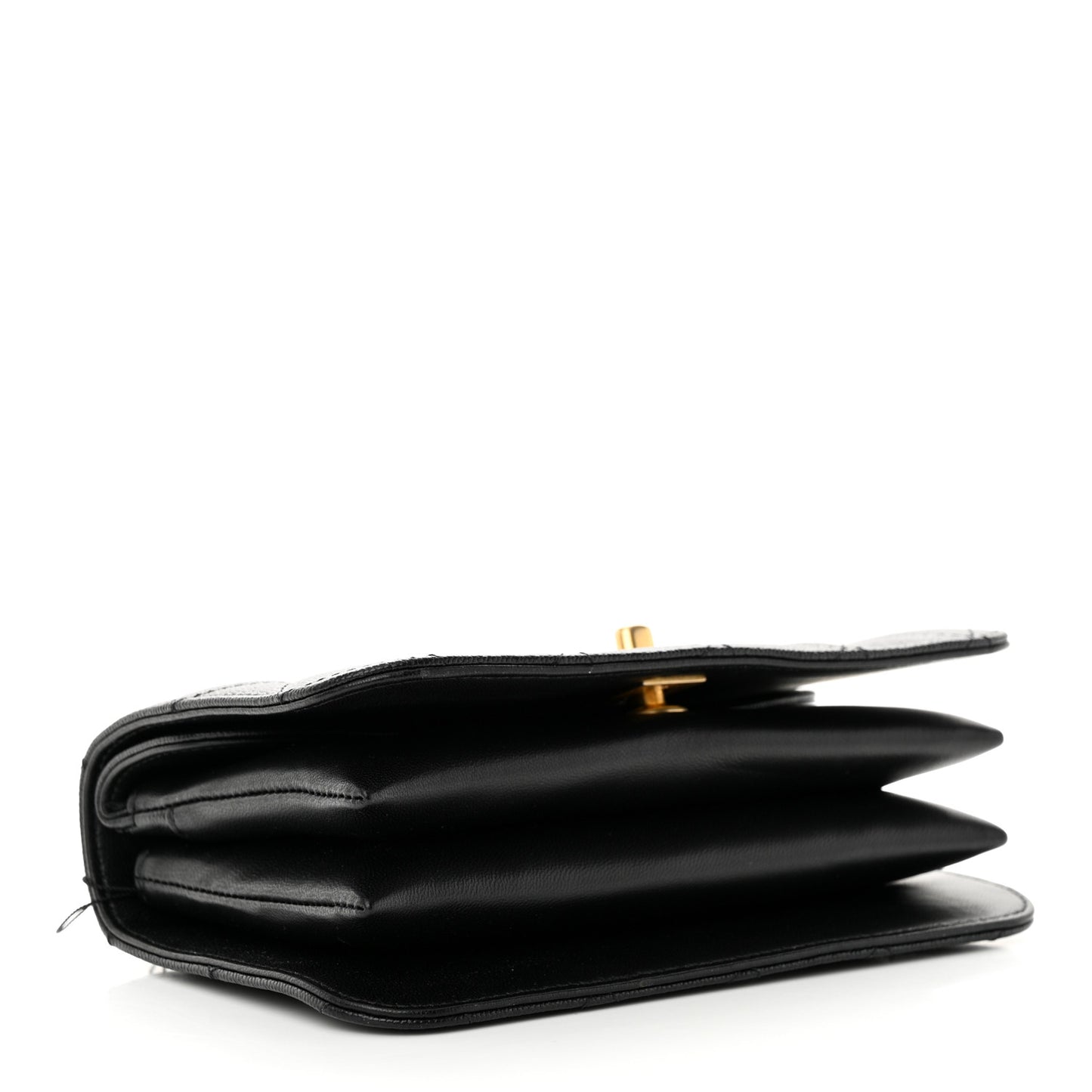 Caviar Quilted Mini Top Handle Flap Black