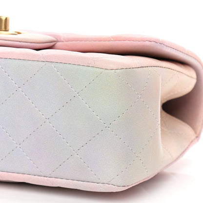 Chanel Lambskin Quilted Ombre Mini Top Handle Rectangular Flap Pink Multicolor 10 of 10