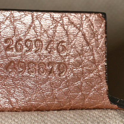 Gucci Monogram Cellarius Calfskin Large Bella Top Handle Bag Beige Rose Gold 9 of 16