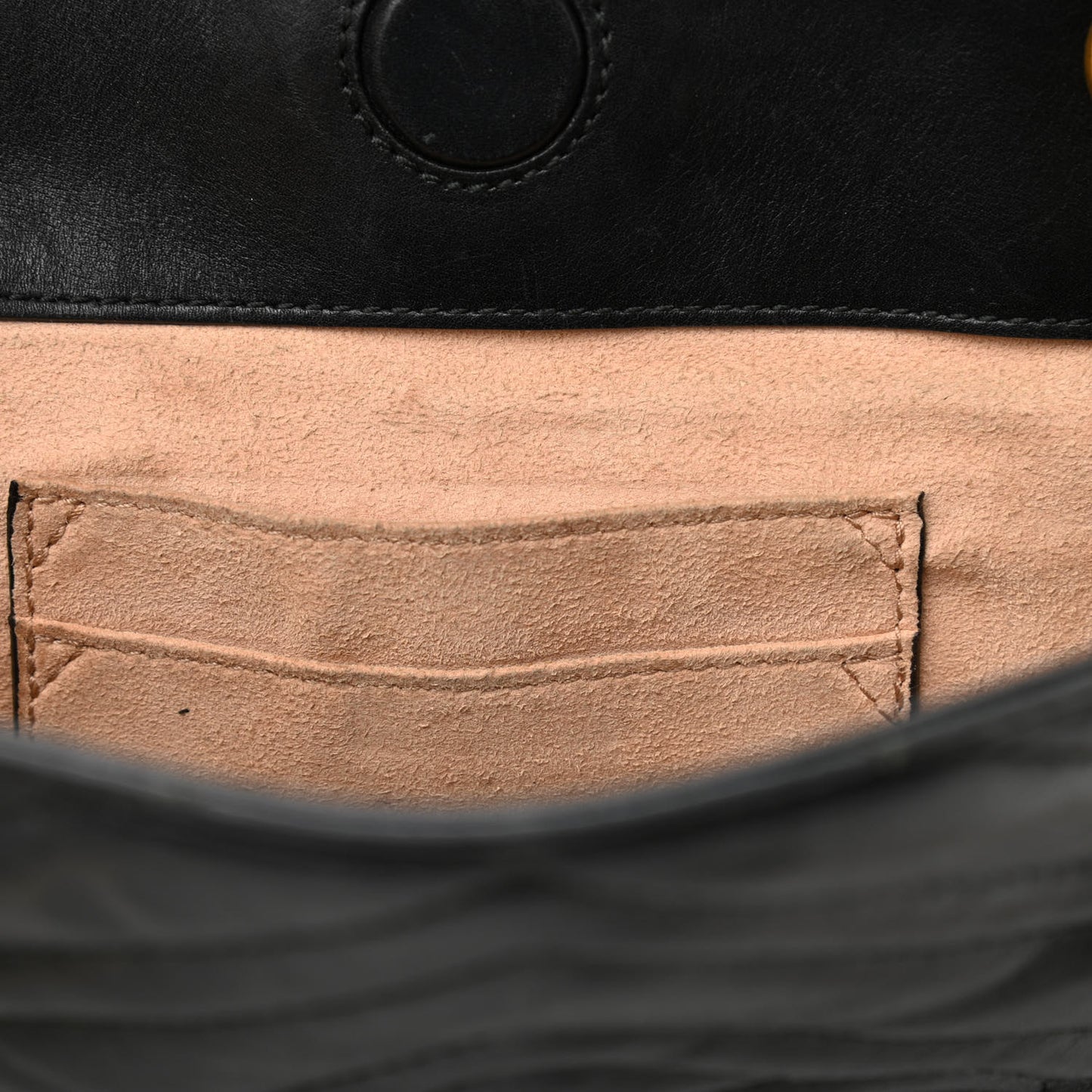 Calfskin Matelasse Medium GG Marmont Open Top Shoulder Bag Black