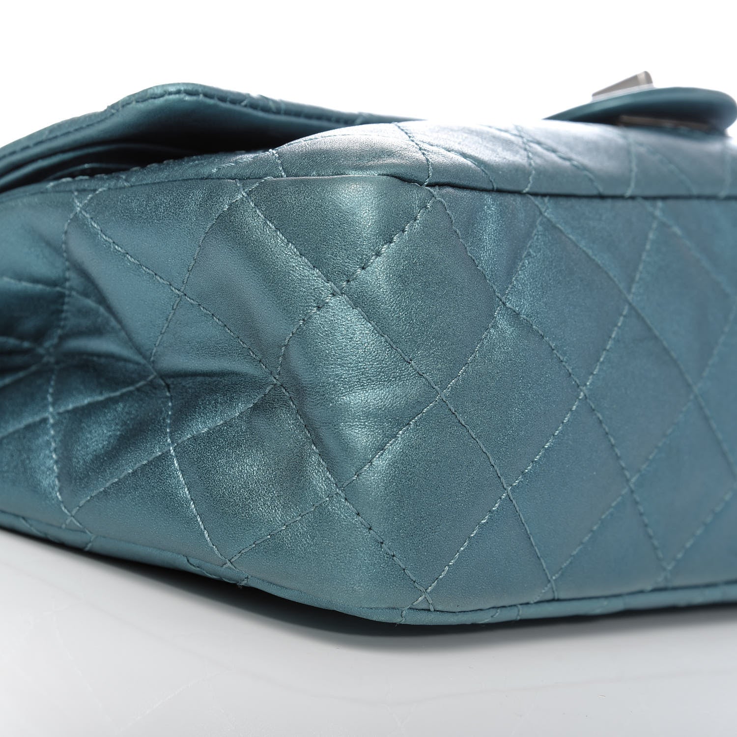Chanel Metallic Calfskin Quilted 2.55 Reissue 227 Flap Turquoise 12 of 14