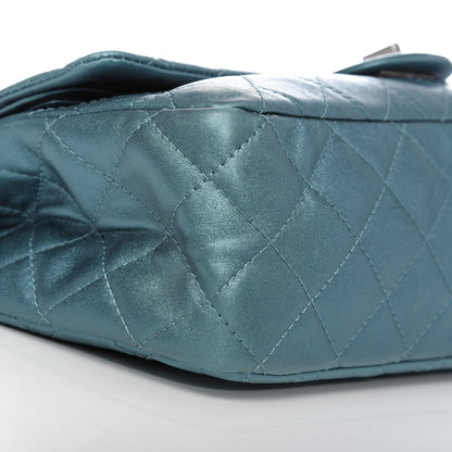 Chanel Metallic Calfskin Quilted 2.55 Reissue 227 Flap Turquoise 12 of 14