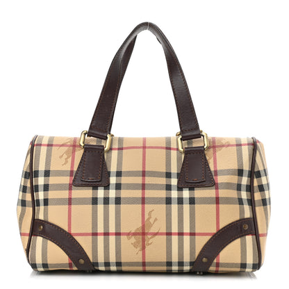 Burberry Haymarket Check Studded Bowler Brown 1 of 14