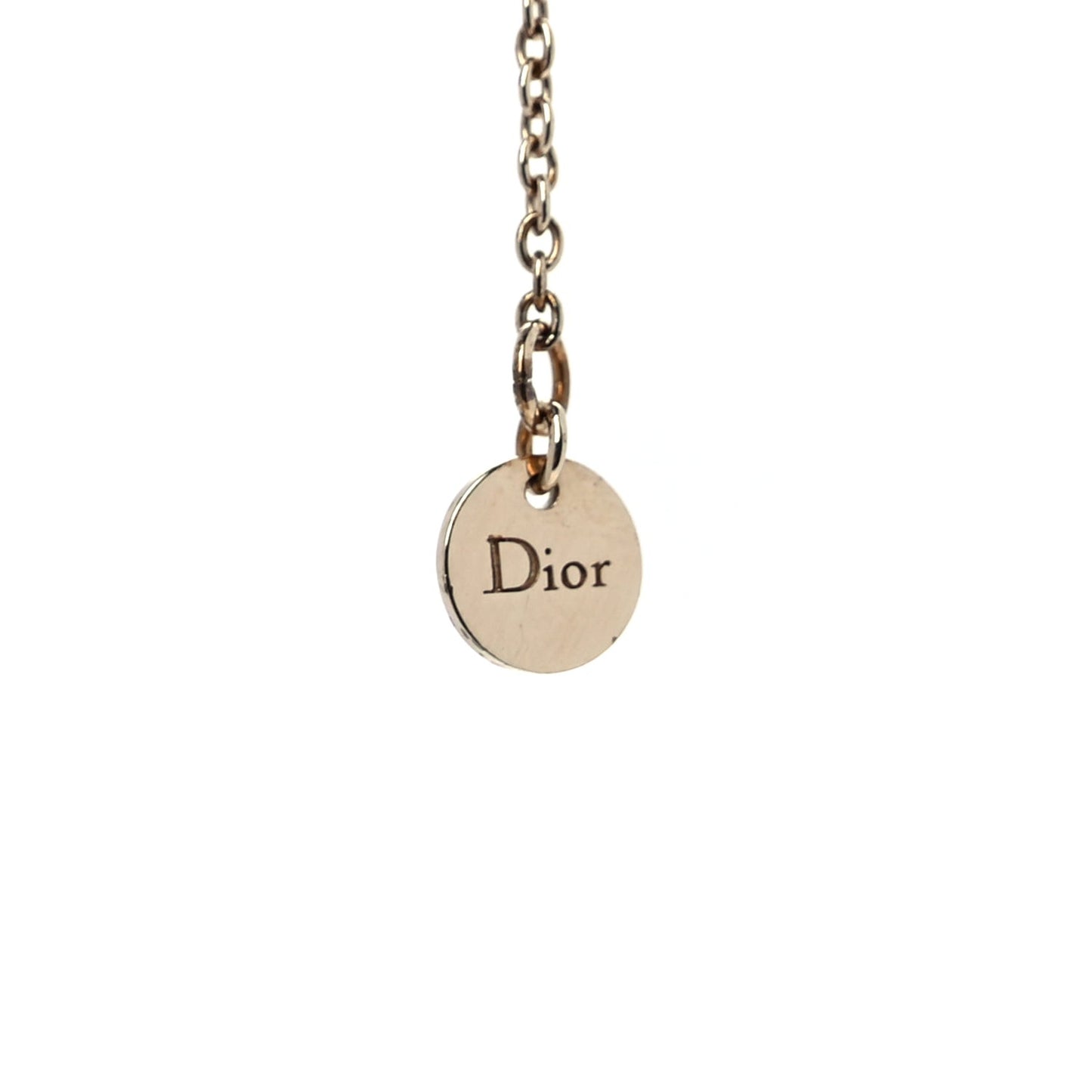 Metal Crystal Clair D Lune Necklace Gold