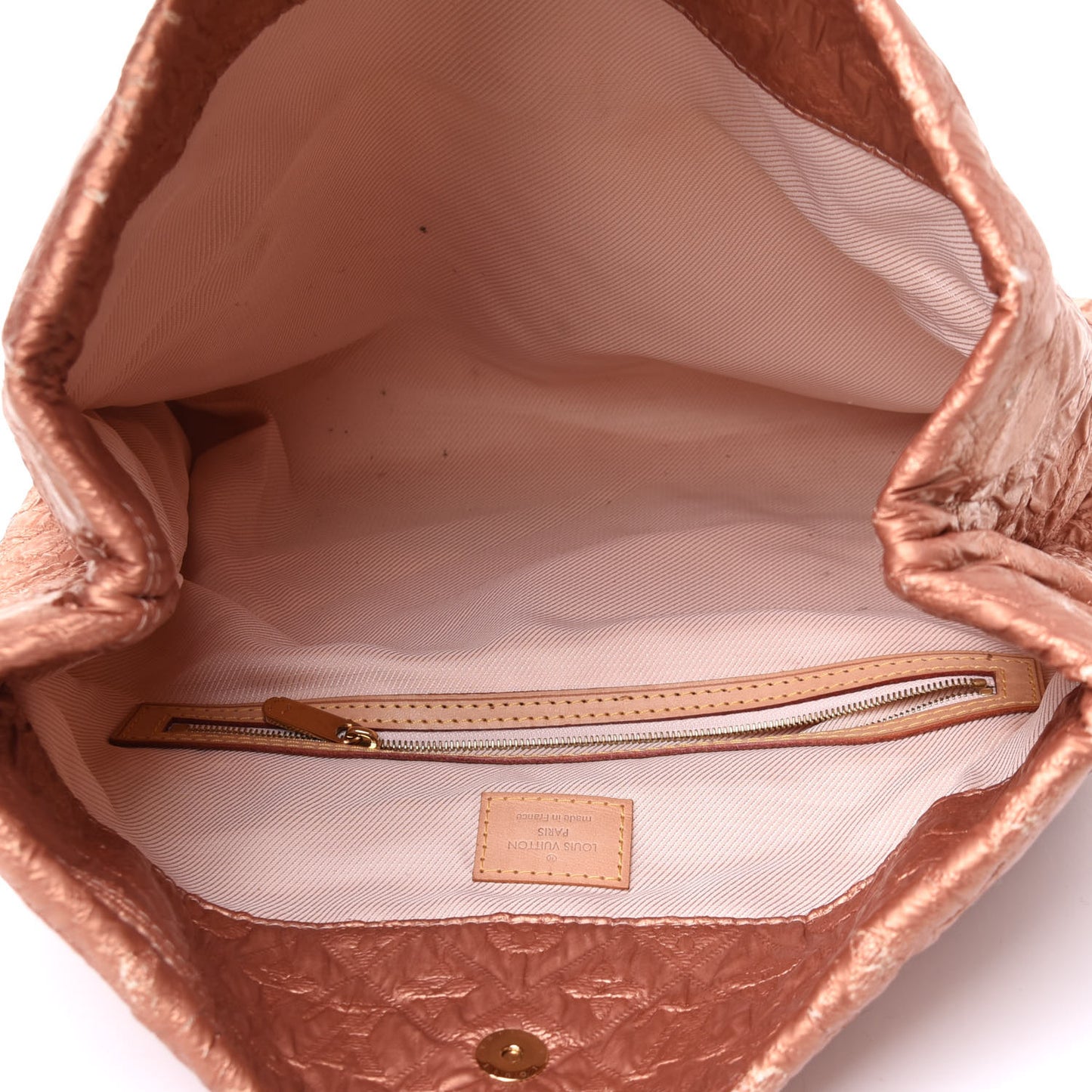 Jacquard Quilted Monogram Limelight Clutch GM Rose Gold