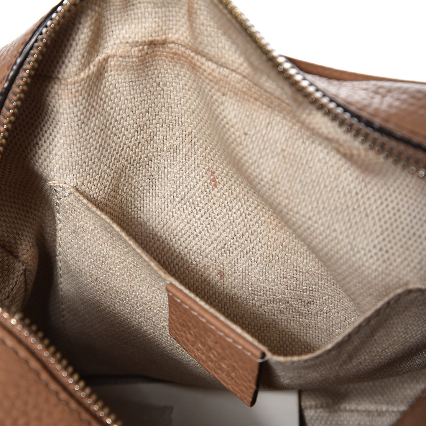 Pebbled Calfskin Small Soho Disco Bag Camelia