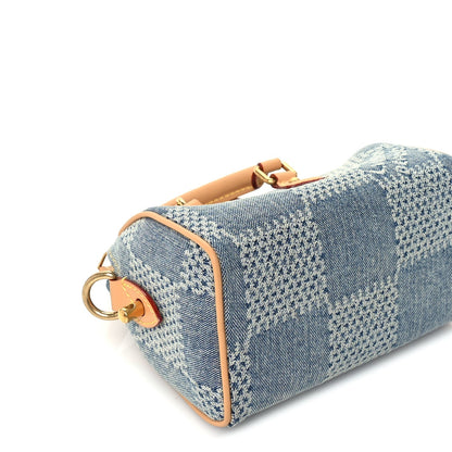 Louis Vuitton Damier Denim 3D Speedy Bandouliere 18 Bleu 7 of 8