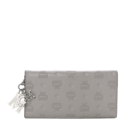 MCM Calfskin Ottomar Large Klara Two Fold Wallet Dove 1 of 11