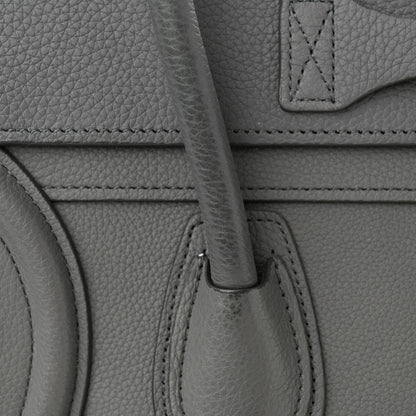 Celine Baby Drummed Calfskin Micro Luggage Kohl 12 of 12