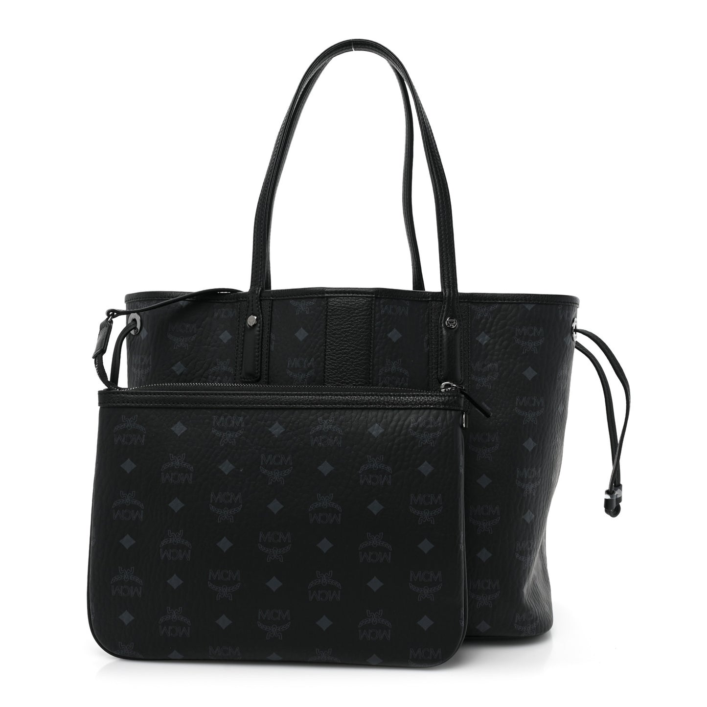 Visetos Medium Liz Reversible Shopper Tote Black