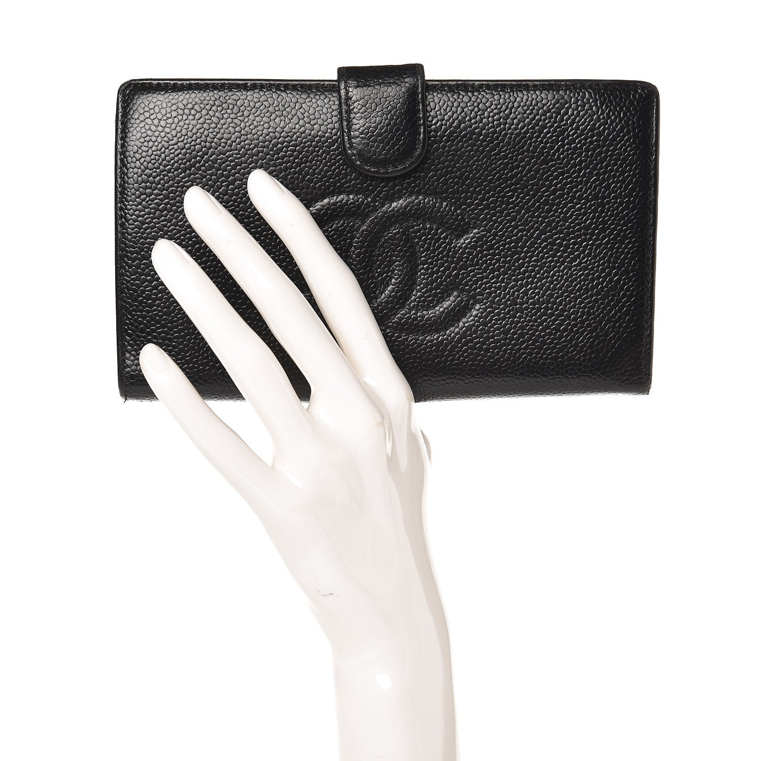 Chanel Caviar Timeless CC French Wallet Black 2 of 11