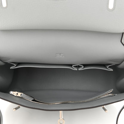 Hermes Taurillon Clemence Jypsiere 28 Bleu Arctic 4 of 9