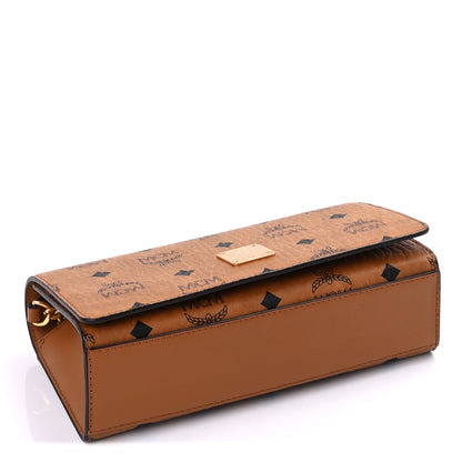 MCM Visetos Monogram Aren Crossbody Bag Cognac 3 of 8