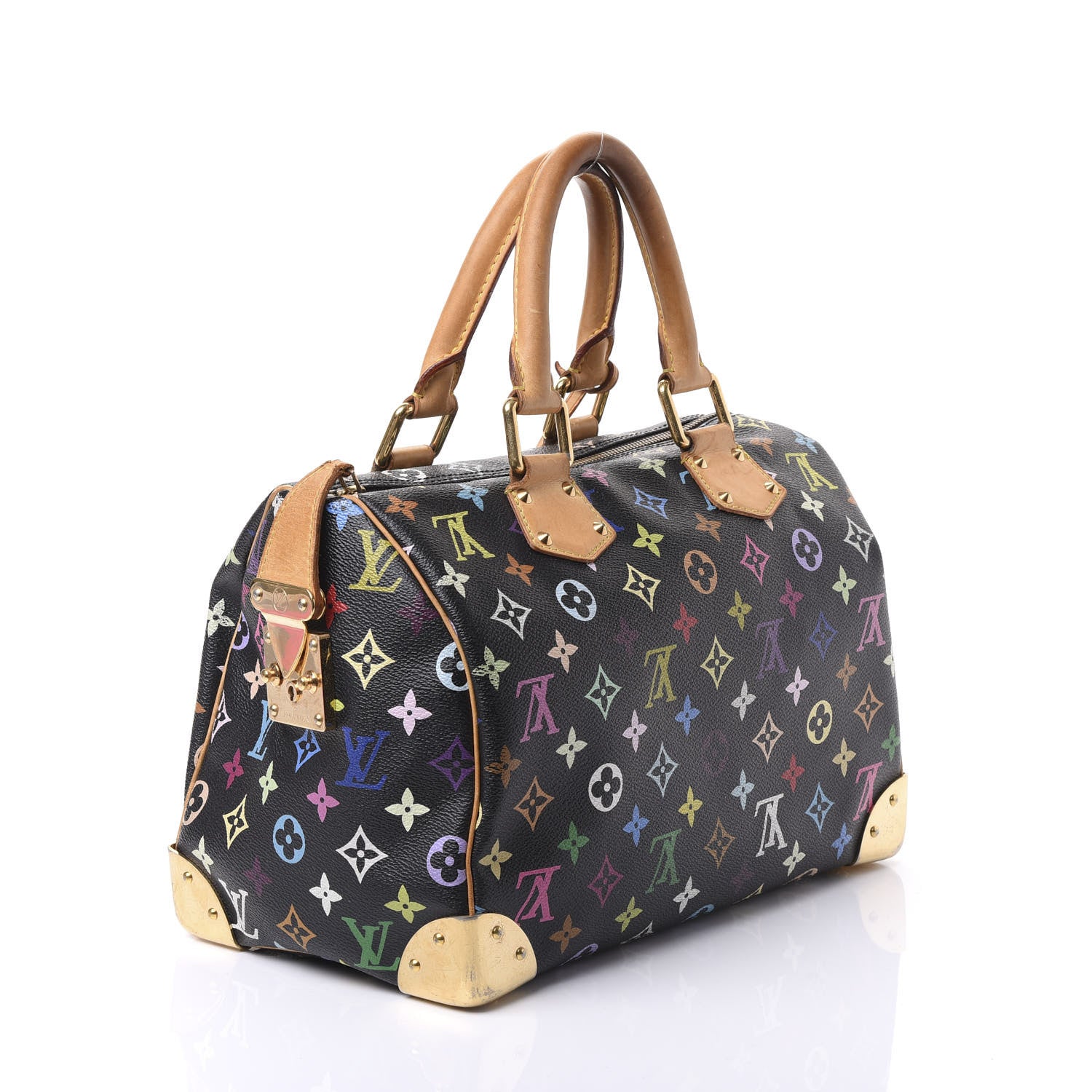 Louis Vuitton Monogram Multicolor Speedy 30 Black 2 of 14