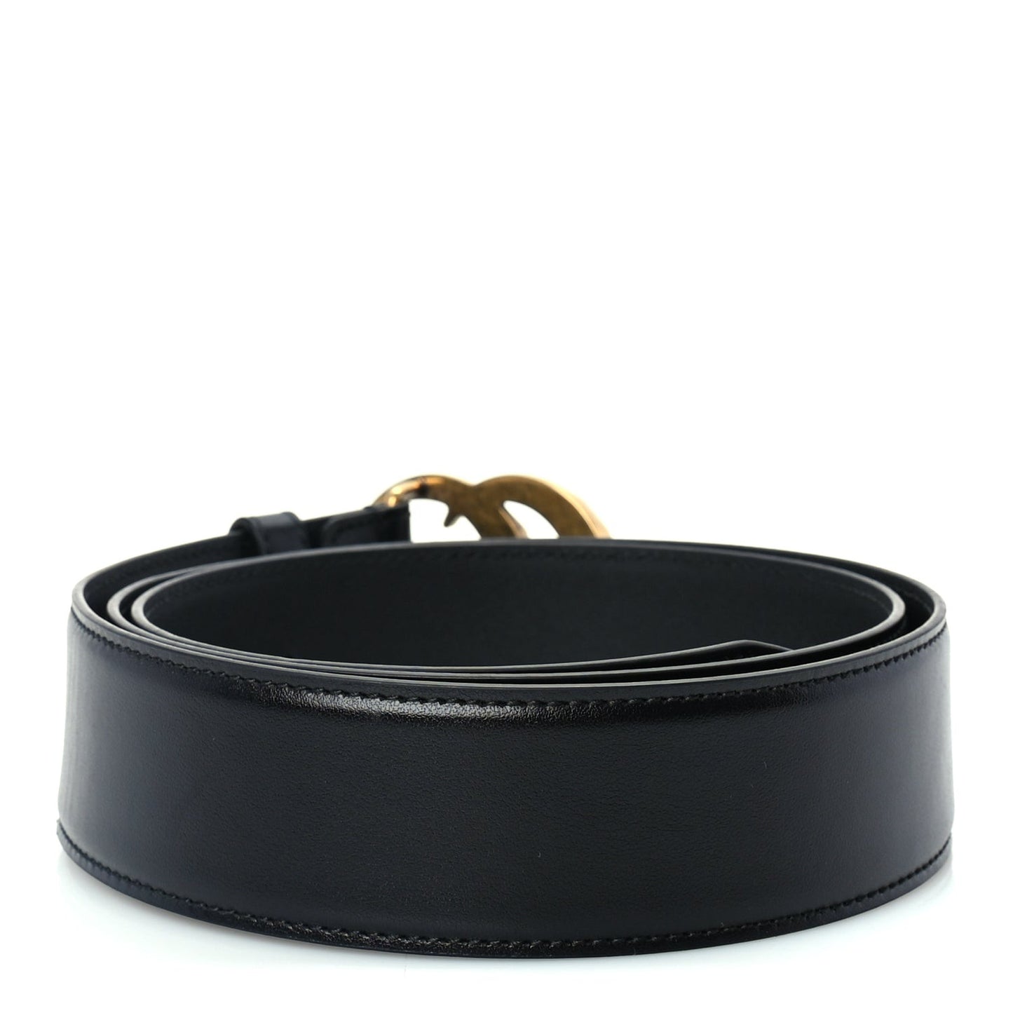 Plutone Calfskin Geometric Double G 40mm Belt 100 40  Black