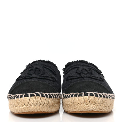Chanel Linen CC Espadrilles 36 Black 2 of 9