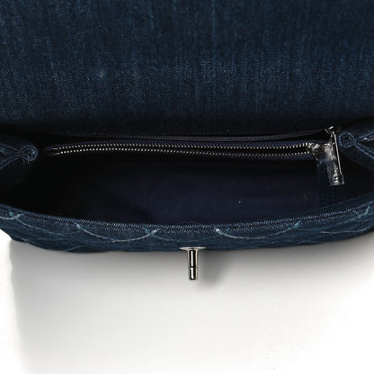 Chanel Denim Quilted Small Coco Handle Flap Blue 5 of 13