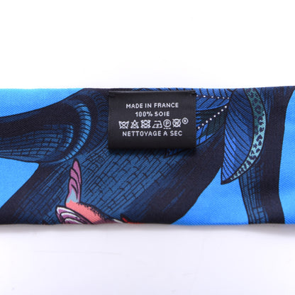 Hermes Silk Tree Of Song Twilly Cobalt Rouge 4 of 4