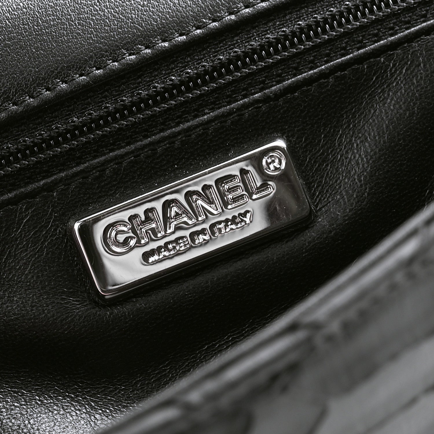 Chanel Snakeskin Baguette Crystal Clutch Black 7 of 9