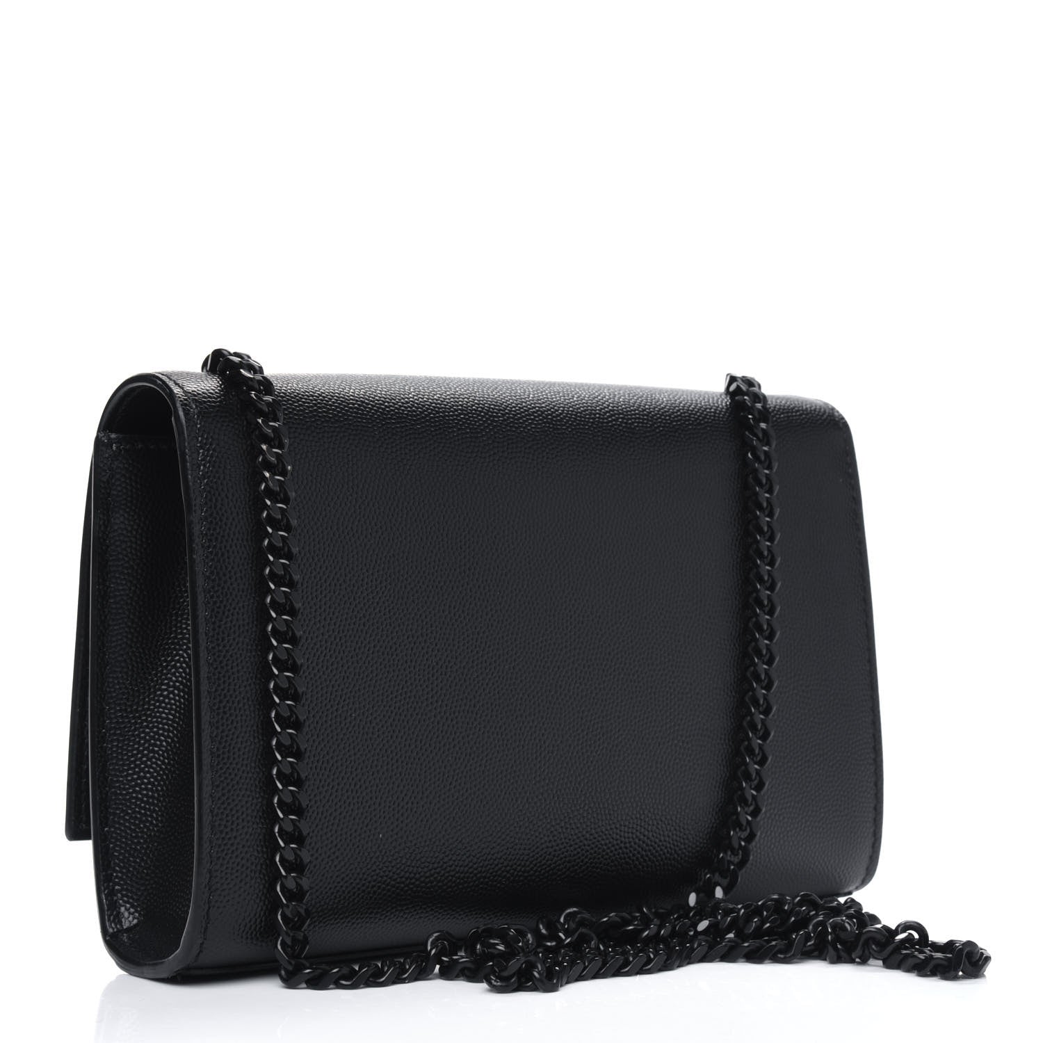 Saint Laurent Grain De Poudre Small Monogram Kate Satchel Black 2 of 4