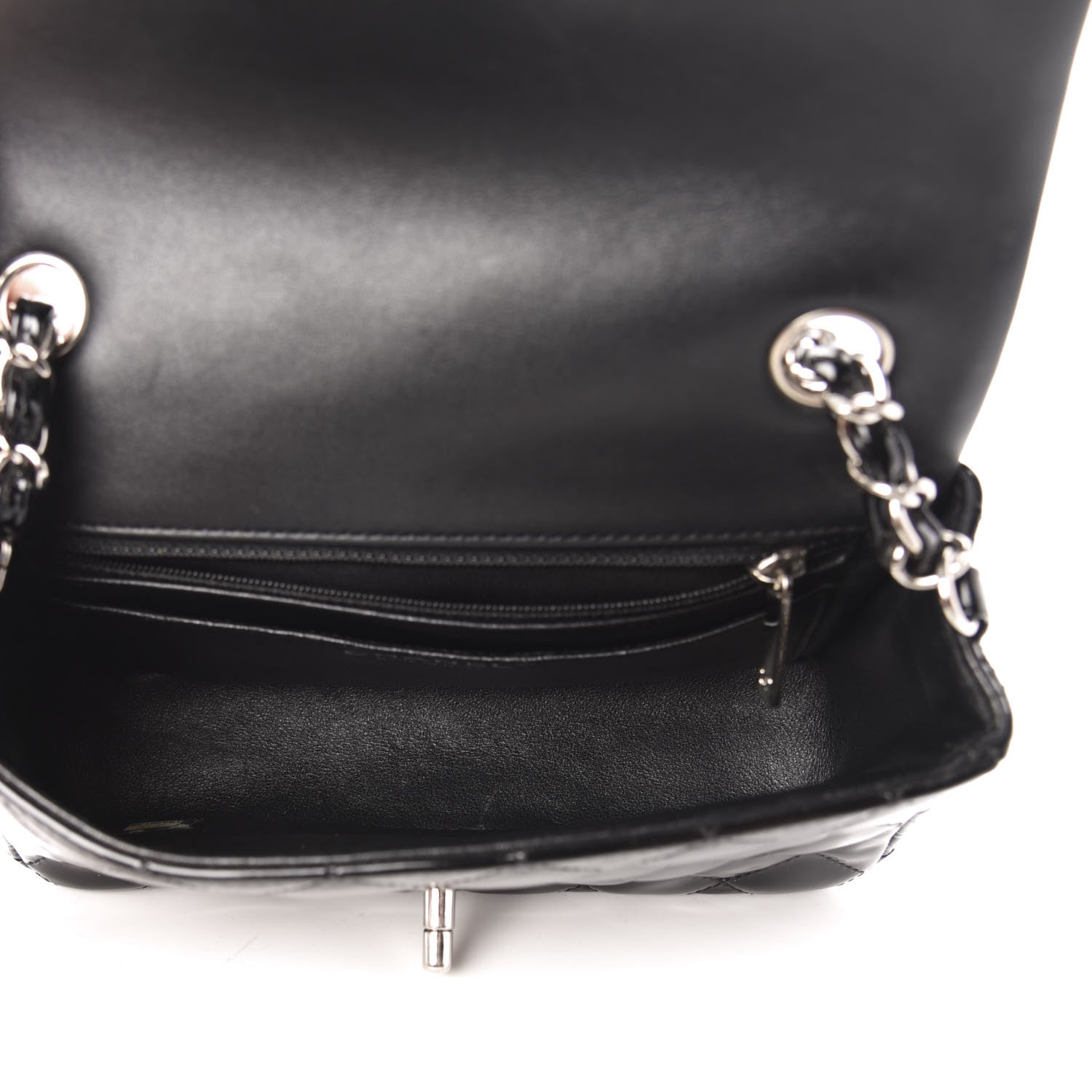 Chanel Patent Calfskin Quilted Mini Rectangular Flap Black 5 of 13