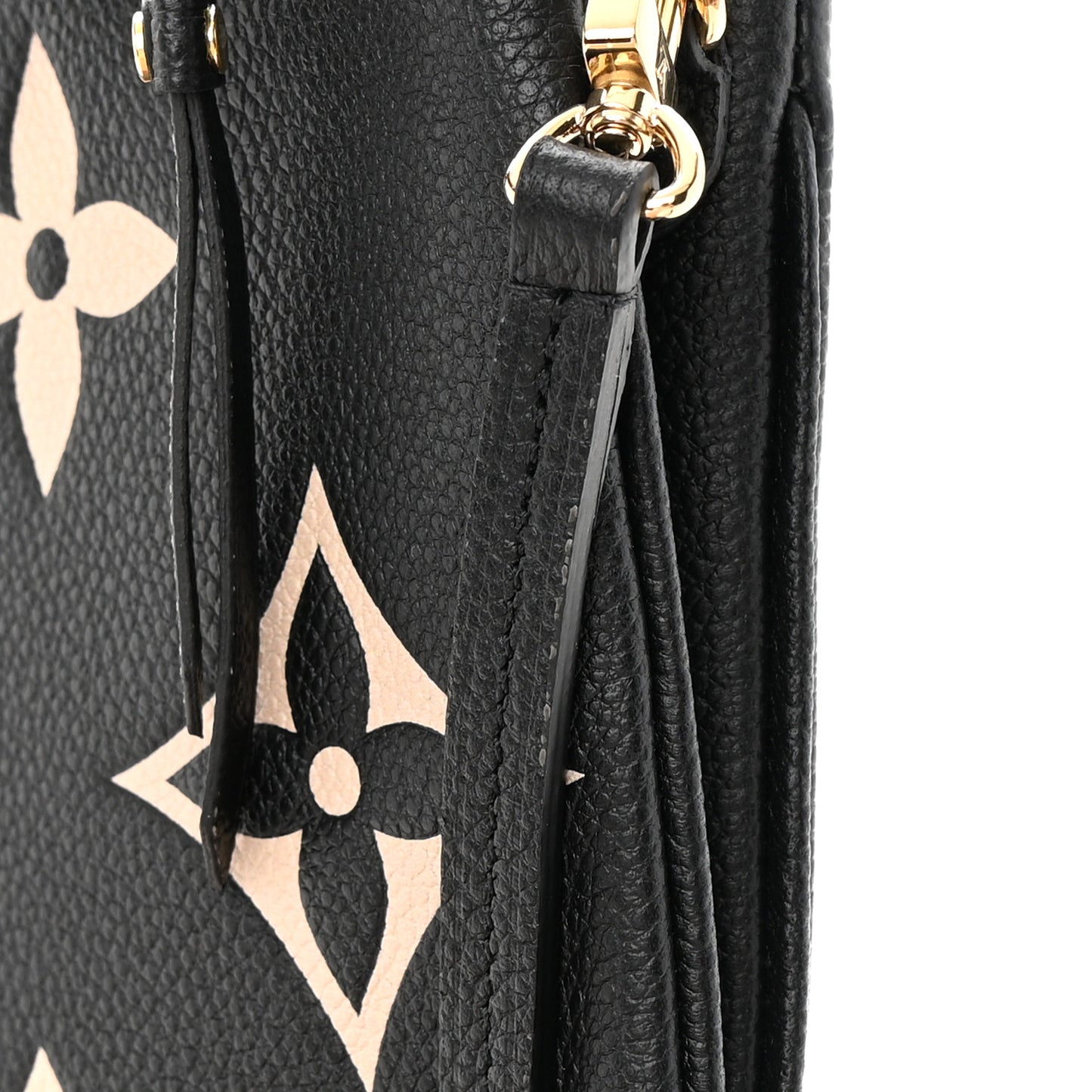 Empreinte Monogram Giant Double Zip Pochette Black Cream