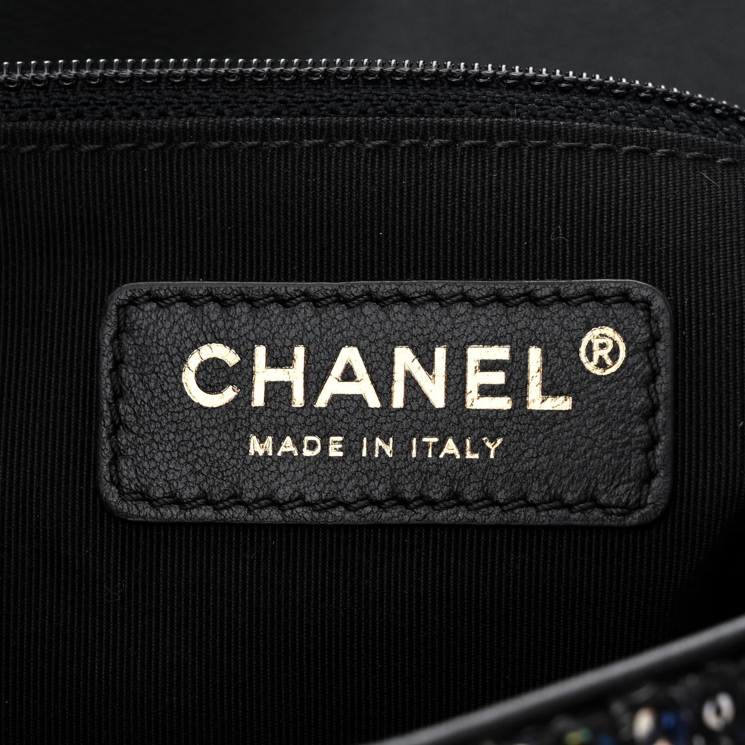 Chanel Tweed Medium Pearl Handle Flap Black Ecru 6 of 7