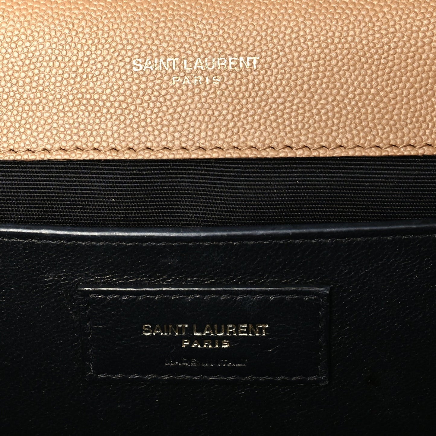 Grain De Poudre Textured Mixed Matelasse Triquilt Medium Monogram Envelope Chain Bag Dark Latte