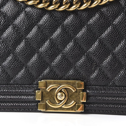 Chanel Caviar Quilted Medium Boy Flap Black 10 of 10