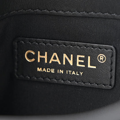 Chanel Calfskin Quilted Fringe Small Shopping Bag Black 6 of 10