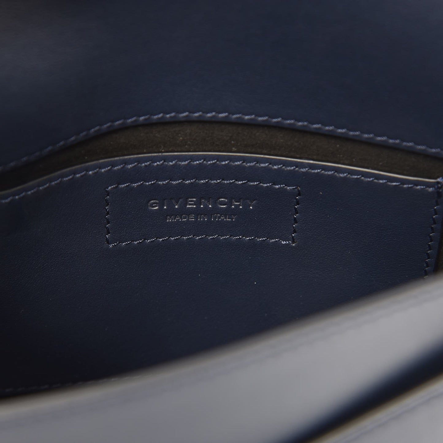 Calfskin Mini Infinity Saddle Bag Night Blue