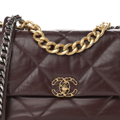 Chanel Lambskin Quilted Large Chanel 19 Flap Dark Brown 8 of 12