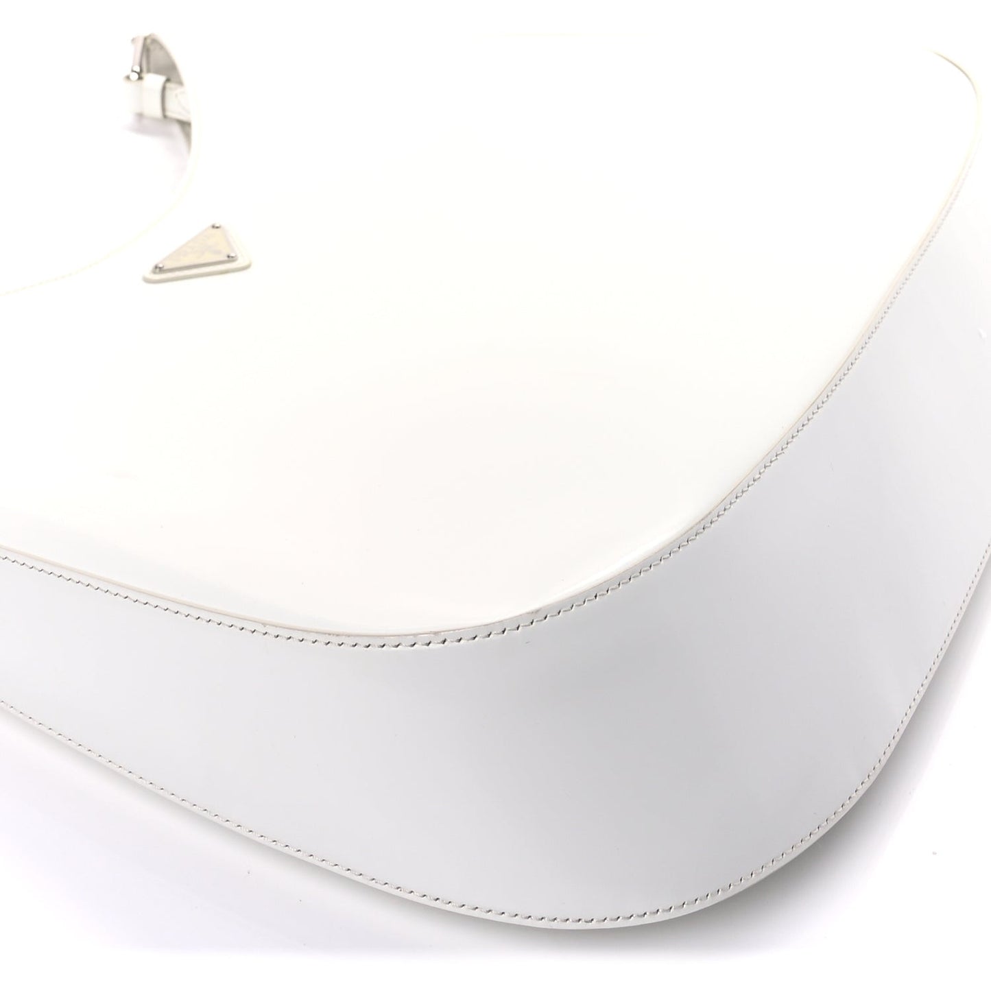 Spazzolato Maxi Cleo Adjustable Strap Shoulder Bag White