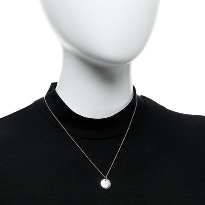 Tiffany Sterling Silver Mom Disc Pendant Necklace 2 of 6