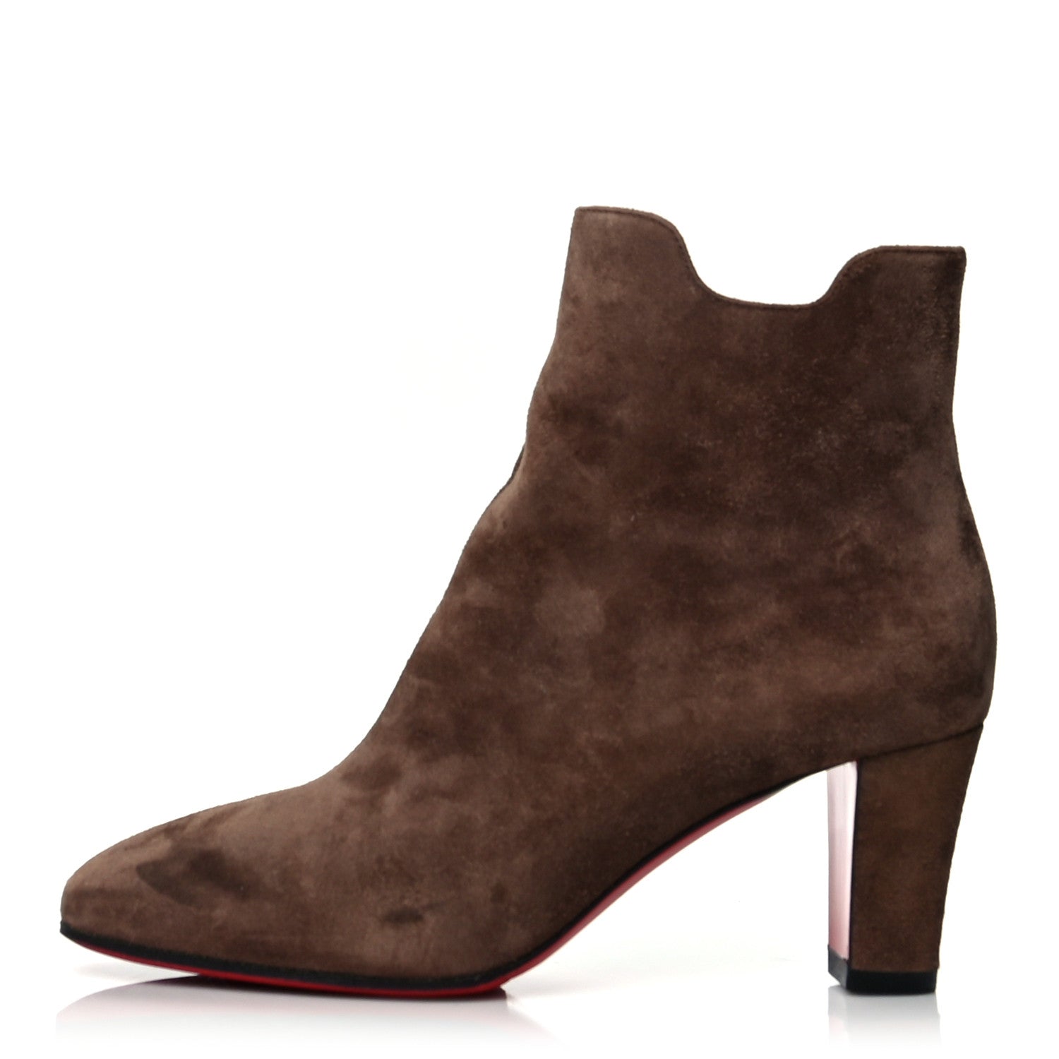 Christian Louboutin Suede Ankle Boots 38 Brown 1 of 7