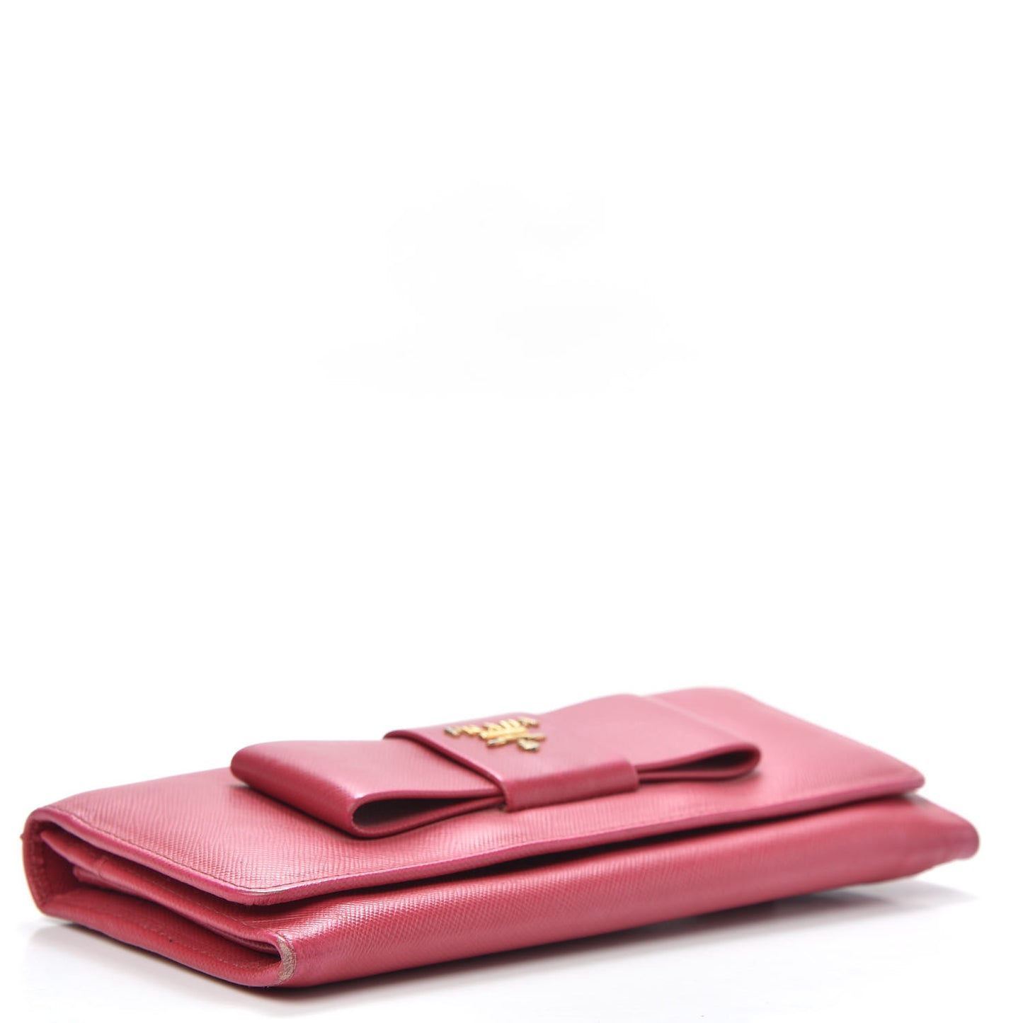 Saffiano Bow Continental Wallet Peonia