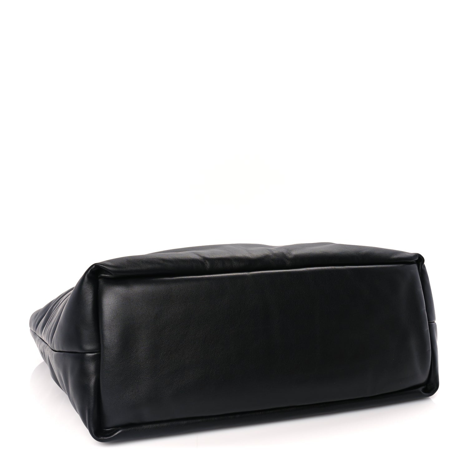 Saint Laurent Lambskin Wide Puffer Tote  Black 3 of 8