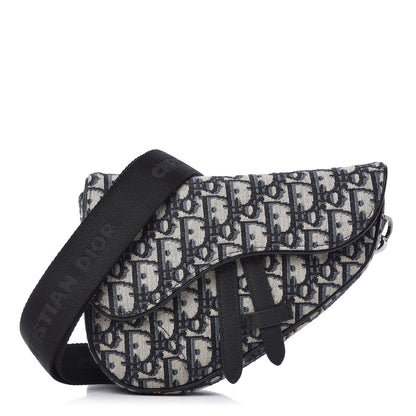 Christian Dior Oblique Mini Saddle Bag Blue 1 of 9