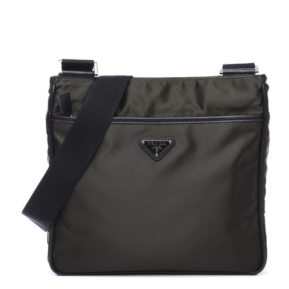 Prada Nylon Vela Flat Messenger Bag Mimetico 1 of 9