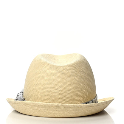 Chanel Straw CC Fedora Hat M Beige 5 of 7
