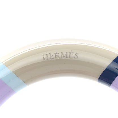 Hermes Lacquered Wood H Equipe GM Bangle Bracelet T2 Lilas 5 of 6