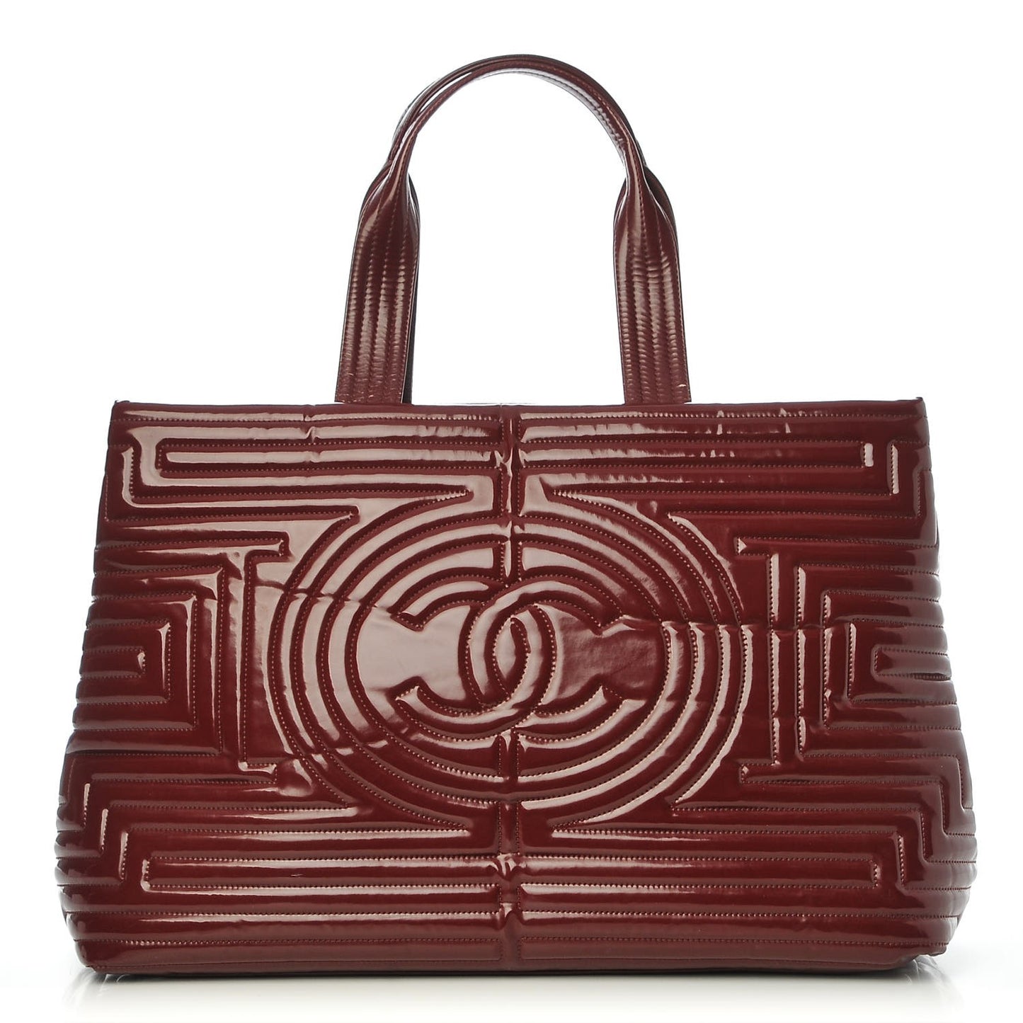 Vinyl Coco Ming Grand Shopping Tote Burgundy