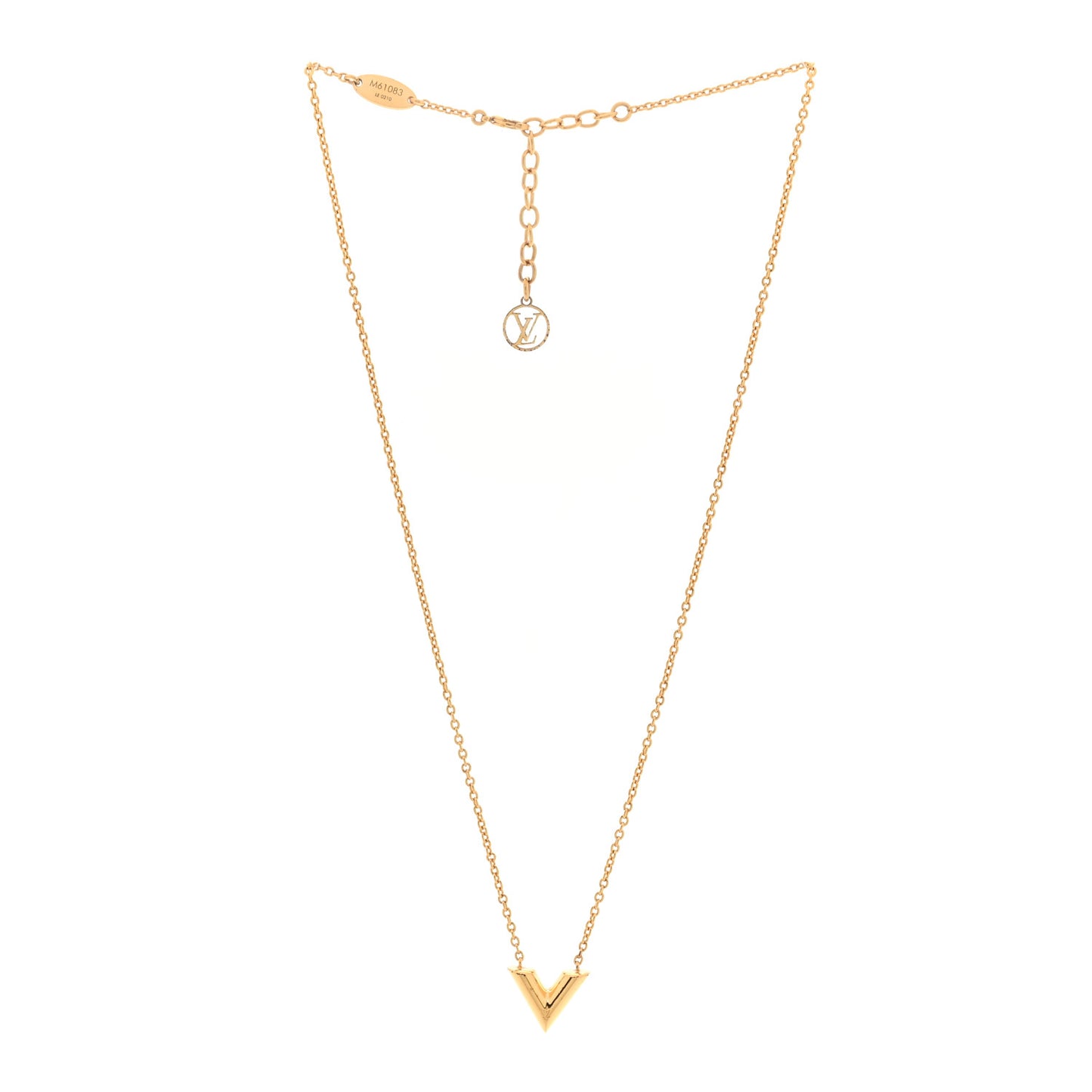 Essential V Necklace Gold